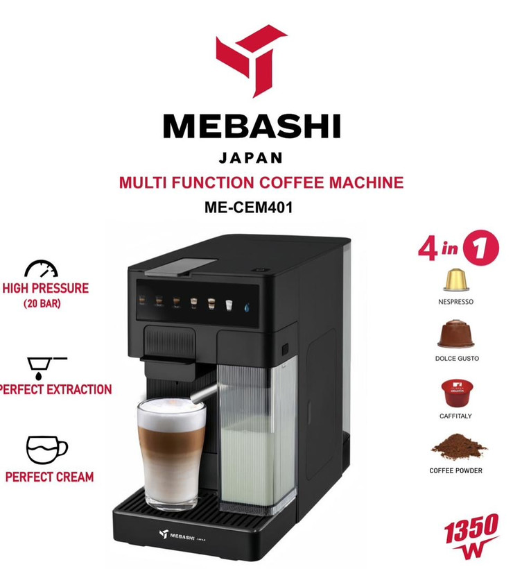 نسپرسو و اسپرسوساز مباشی مدل MEBASHI ME-CEM401